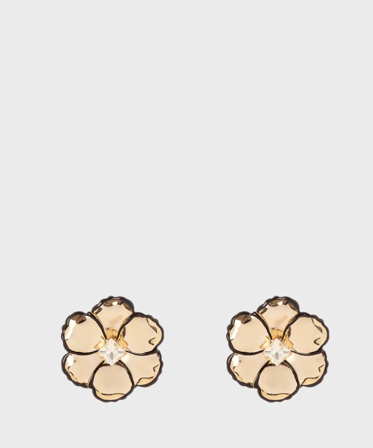 Sodini La Dame flower stud earrings, gold