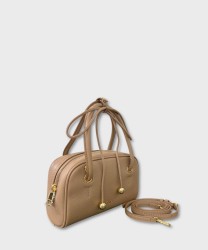 Furla Poppy borsa bauletto a mano e a tracolla in pelle toffee
