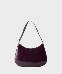 Furla Margot shoulder bag in patent leather winter bloom