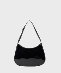 Furla Margot shoulder bag in black patent leather