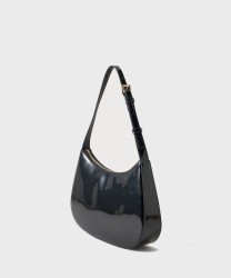 Furla Margot shoulder bag in black patent leather