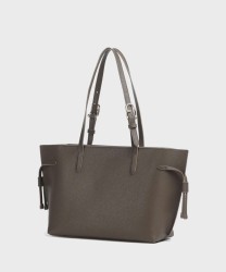 Furla Ava M shopper bag with zip in mahogany cremino leather