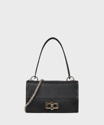 Furla Amelia shoulder and crossbody bag in black leather