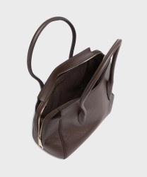 Furla Ambra L borsa shopper in pelle marrone cioccolato