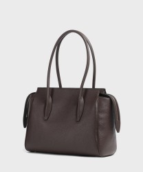 Furla Ambra L borsa shopper in pelle marrone cioccolato