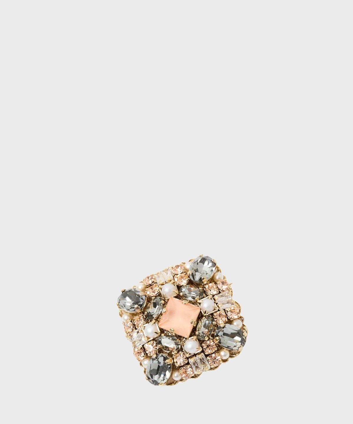 Sodini Hera multicolored square brooch