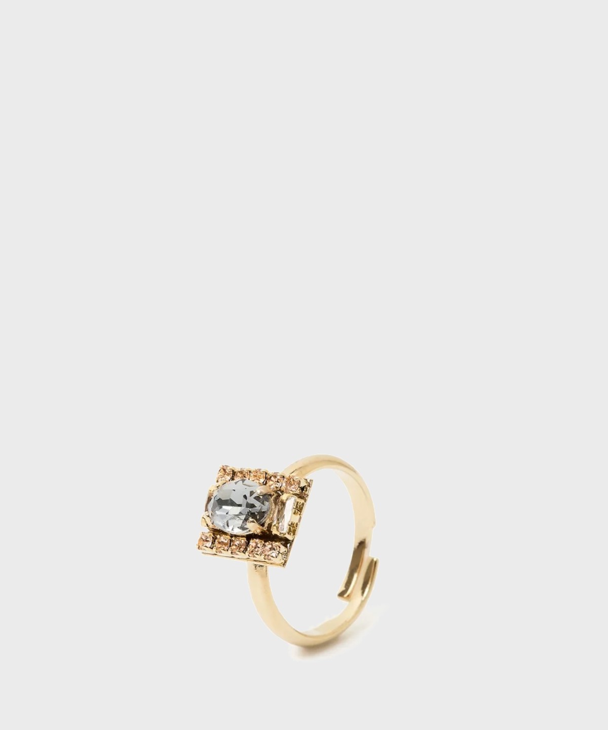 Sodini Hera ring with oval crystal, multicolored