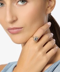 Sodini Hera ring with oval crystal, multicolored