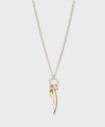 Sodini Daphne necklace with groumette chain and pendants, gold