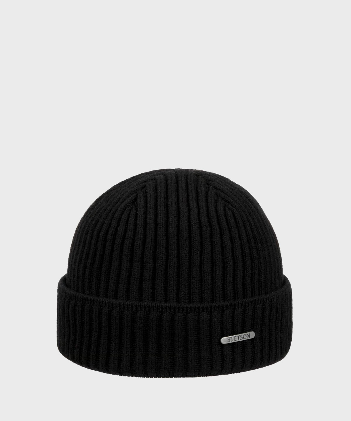 Stetson Beanie berretto in lana merino nero