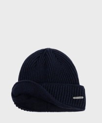 Stetson Beanie berretto in lana merino blu navy