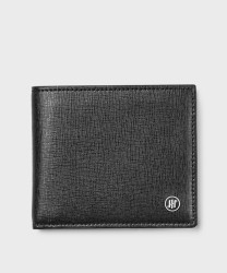 Montegrappa Signet 4cc wallet and coin purse, black saffiano leather