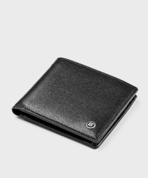 Montegrappa Signet 4cc wallet and coin purse, black saffiano leather