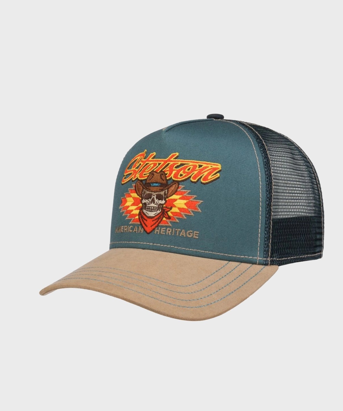 Stetson cappello trucker Cowboy blu marrone