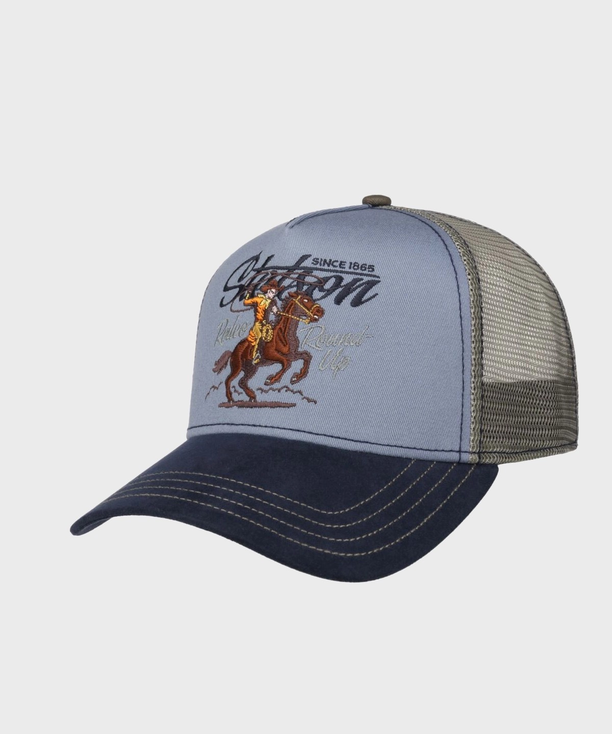 Stetson cappello trucker Rodeo Round Up blu