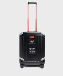 Piquadro x Audi Revolut F1 trolley cabina slim a 4 ruote in policarbonato nero con lucchetto TSA e USB