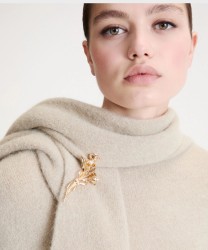 Marella Palomba spilla a bouquet con perle, oro