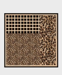 Marella Aerosi foulard animalier in modal, marrone e nero