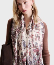Marella Aerosi scialle in modal stampa floreale, beige