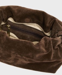 Marella Cime borsa pochette a tracolla in suede marrone testa di moro