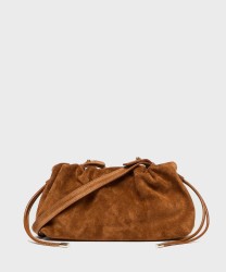 Marella Cime borsa pochette a tracolla in suede marrone tabacco