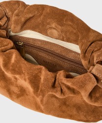 Marella Cime borsa pochette a tracolla in suede marrone tabacco