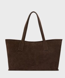 Marella Ecru borsa shopper in suede marrone