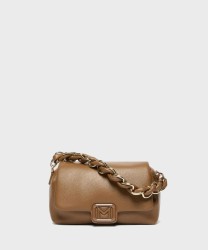 Marella Le Muse Dorico borsa a mano e a tracolla in pelle vegana, fango