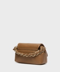 Marella Le Muse Dorico borsa a mano e a tracolla in pelle vegana, fango