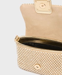 Marella Le Muse Lontra3 borsa gioiello con strass in tessuto spalmato