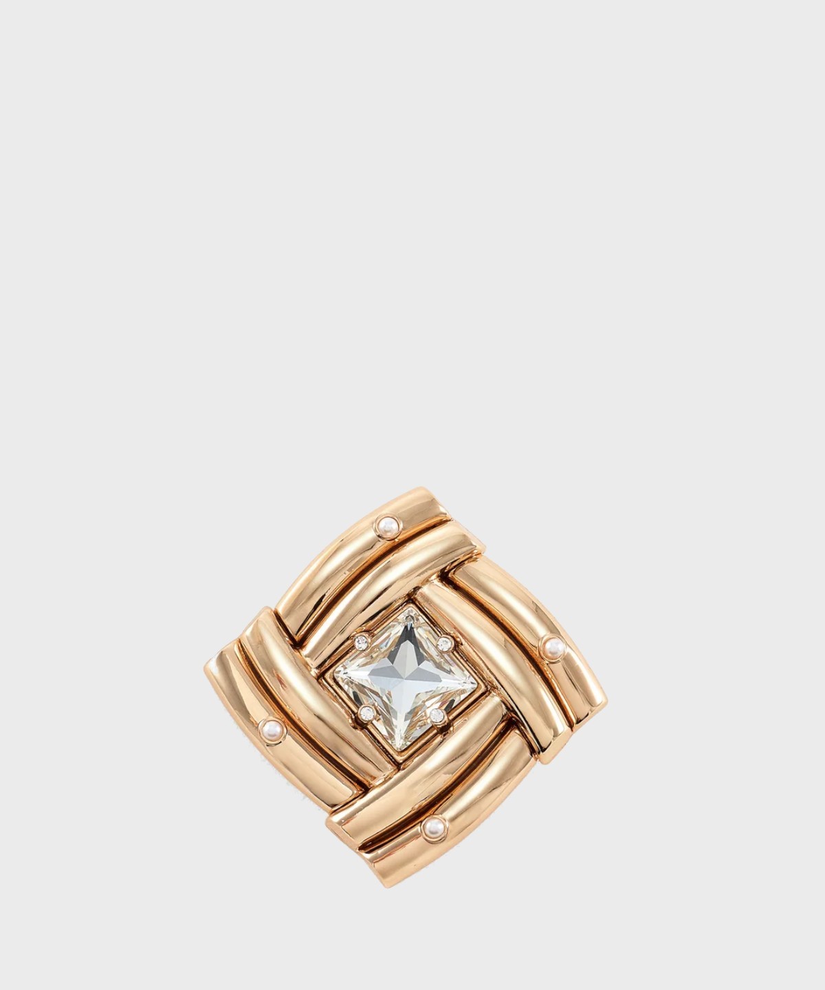 Marella Scena spilla decorativa con cristalli, oro