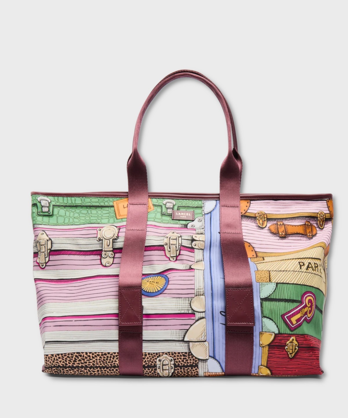 Lancel Mistral Rollable borsa tote L in tessuto...