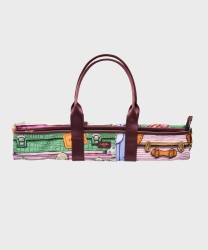 Lancel Paris Mistral Rollable L borsa a spalla ripiegabile in nylon multicolor