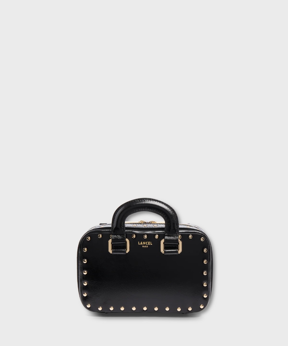 Lancel BCBG mini borsa vanity in pelle nera con...