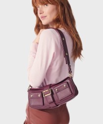 Lancel Paris Multipocket S borsa hobo a spalla in pelle viola