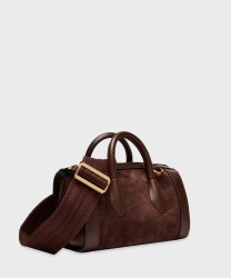 Lancel BCBG mini borsa bowling in pelle color cocco con tracolla e charm rosso | Galise dal 1907