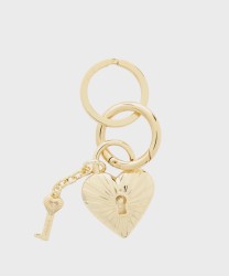 Lancel Paris Love portachiavi a forma di cuore, rosso