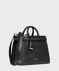 Lancel Faubourg borsa carryall M in pelle nera con zip e tracolla | Galise dal 1907