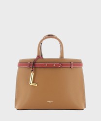 Lancel Paris Faubourg L borsa a mano e a tracolla in pelle cammello
